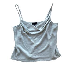 NEW Lucy Paris Satin Drape Neck Strappy Camisole Size Large Holiday